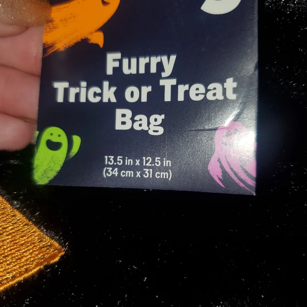 2 Pc Furry Halloween Trick Or Treat Bags